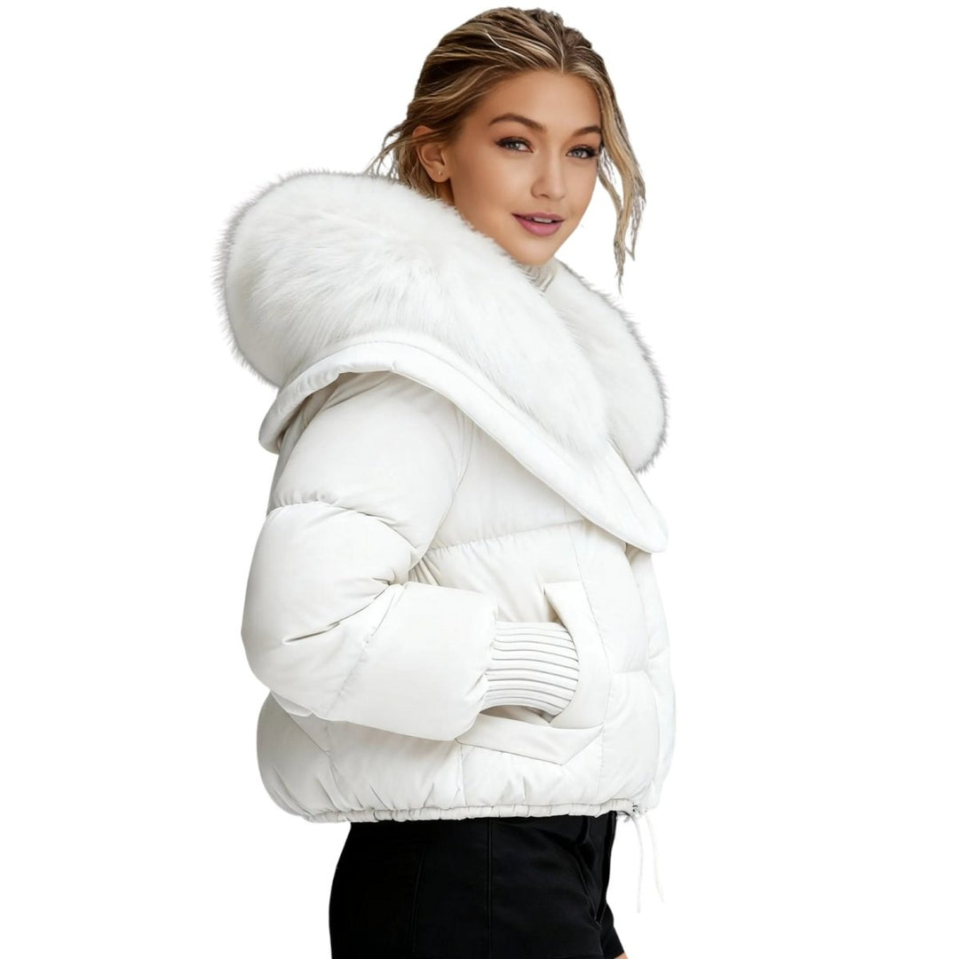Noosa | Oversized Duck Down Puffer Coat with Fur Collar