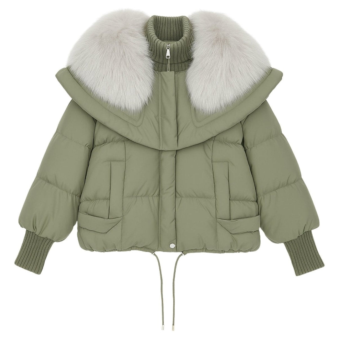 Noosa | Oversized Duck Down Puffer Coat with Fur Collar