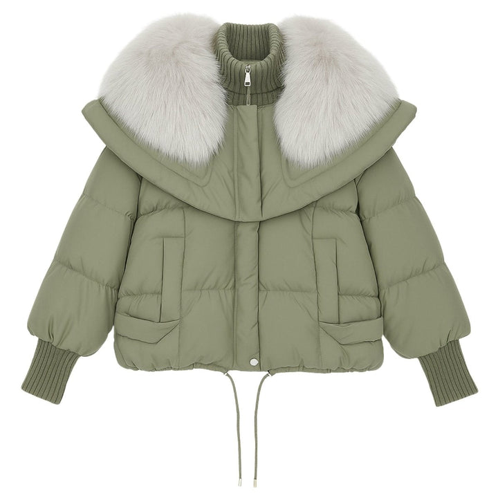 Noosa | Oversized Duck Down Puffer Coat with Fur Collar