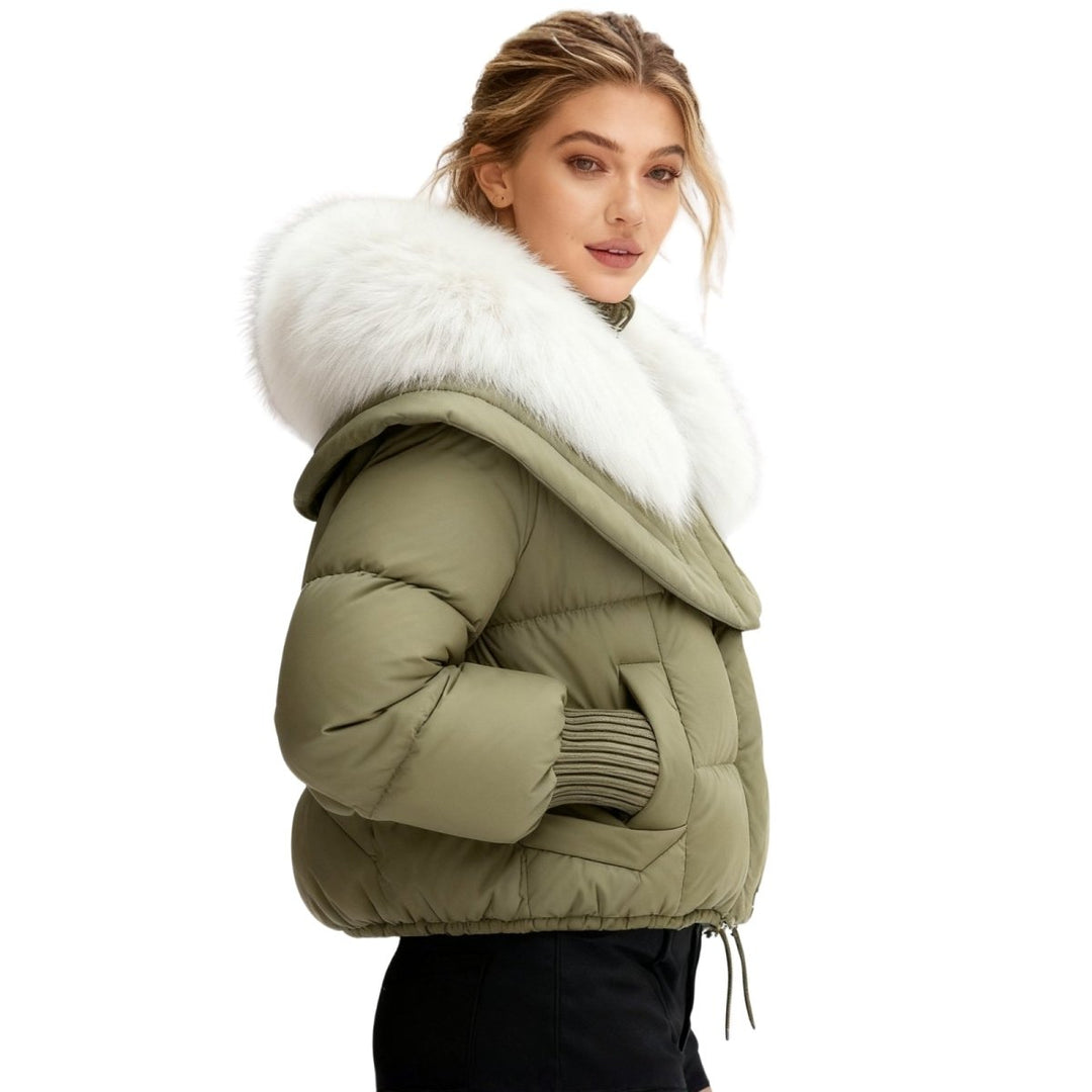 Noosa | Oversized Duck Down Puffer Coat with Fur Collar