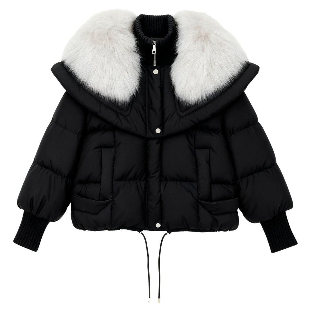 Noosa | Oversized Duck Down Puffer Coat with Fur Collar