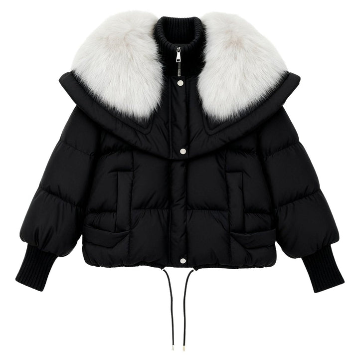 Noosa | Oversized Duck Down Puffer Coat with Fur Collar