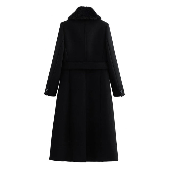 Bindi | Virgin Wool Coat with Oversized Fur Collar