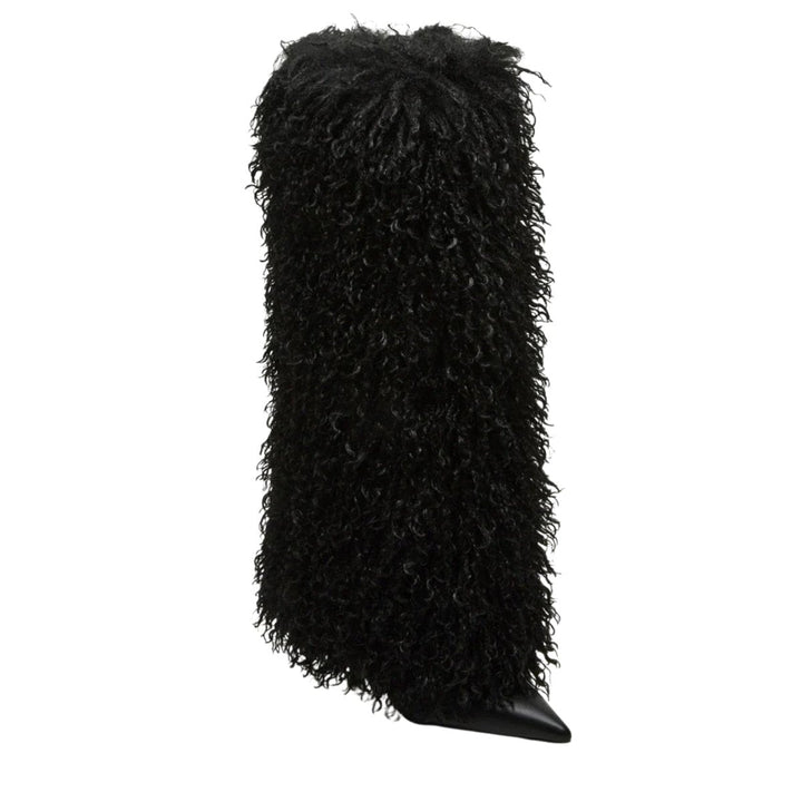 Kyra | Shearling Pointed-Toe Stiletto Boots