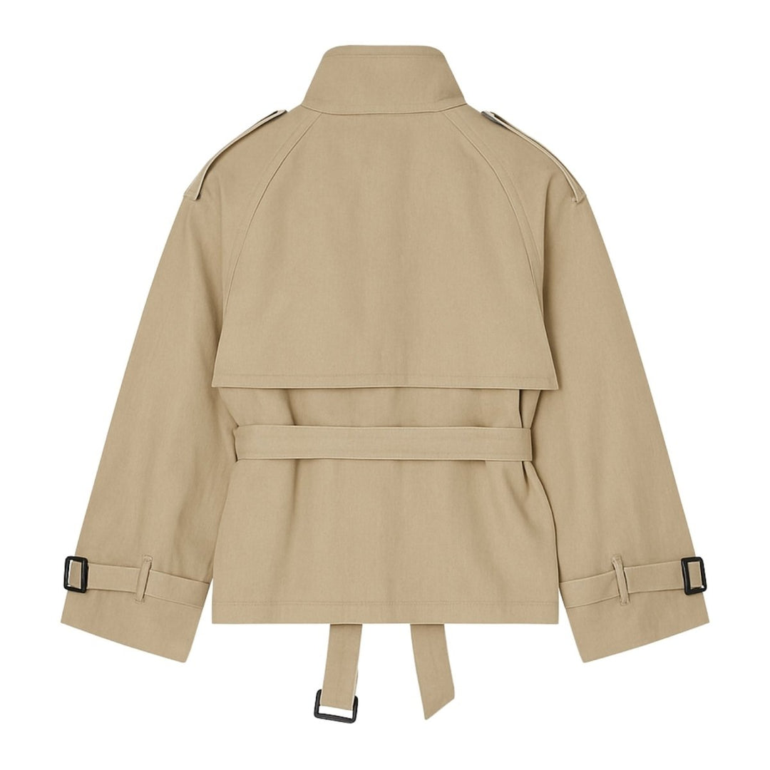 Cadee | Cropped Belted Cotton Twill Jacket