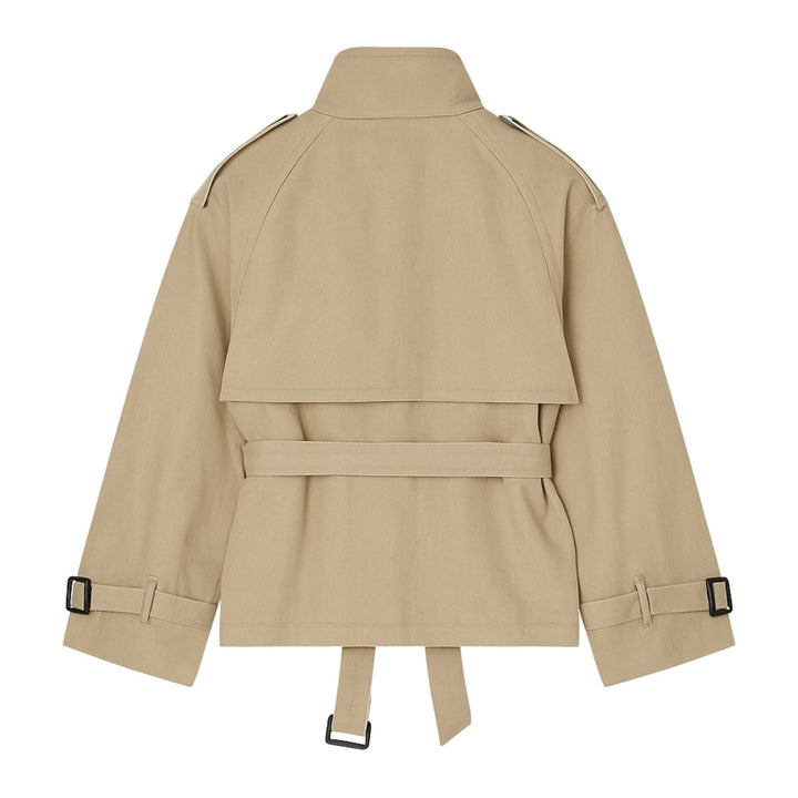 Cadee | Cropped Belted Cotton Twill Jacket