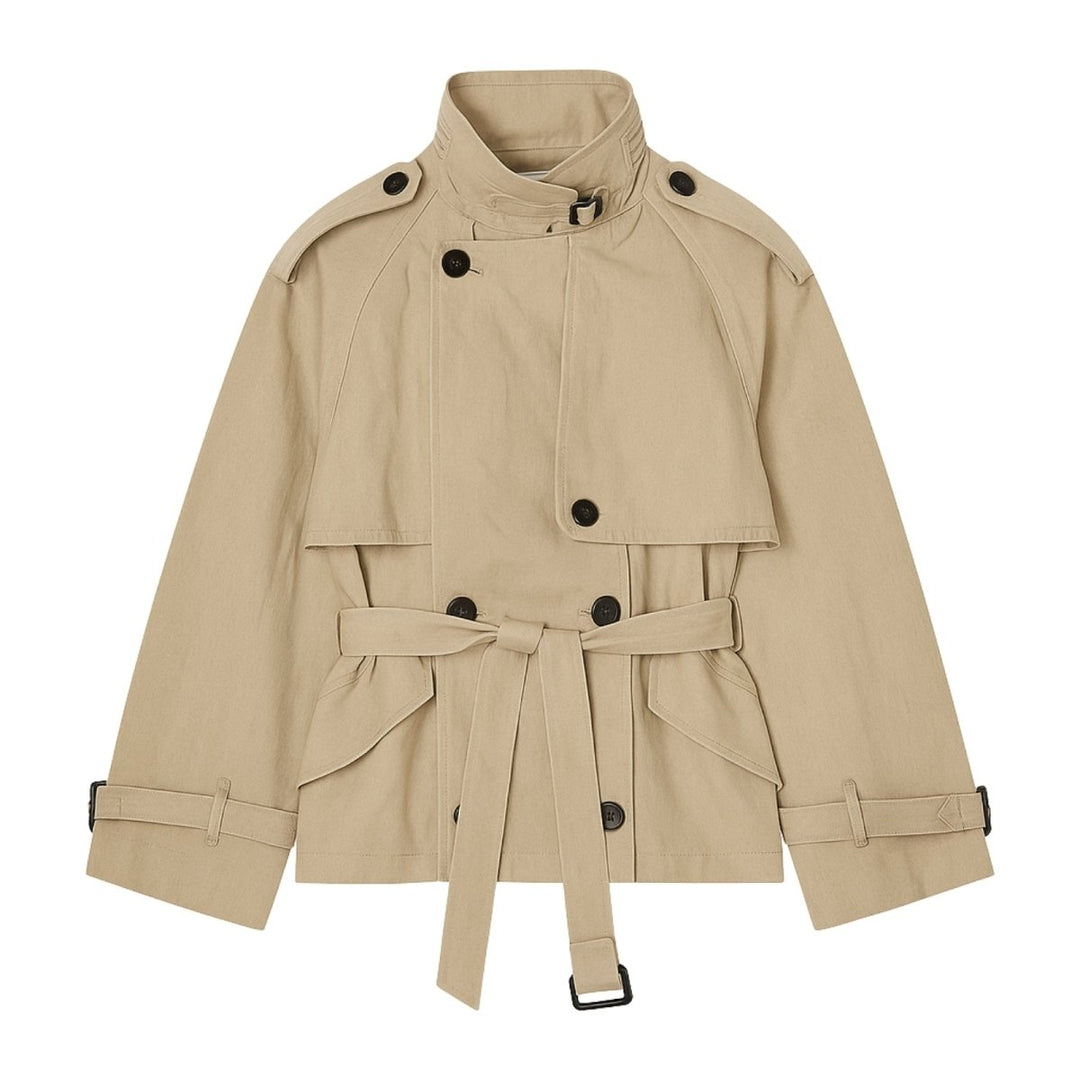 Cadee | Cropped Belted Cotton Twill Jacket