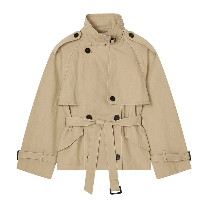 Cadee | Cropped Belted Cotton Twill Jacket