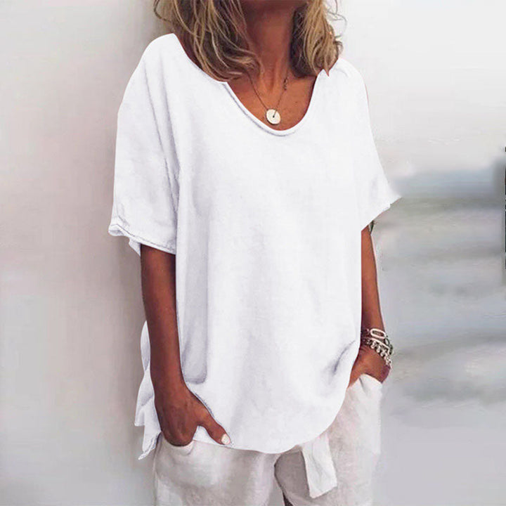Wisteria | Oversized Cotton Knit Summer Tee