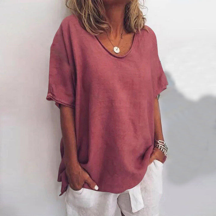 Wisteria | Oversized Cotton Knit Summer Tee