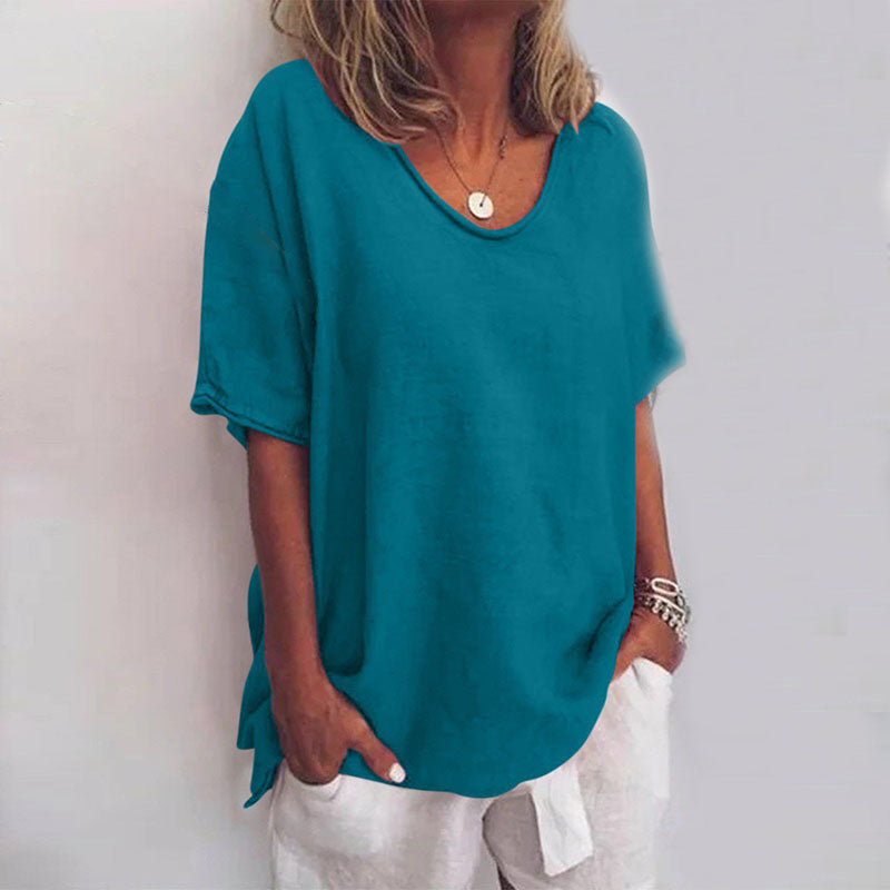 Wisteria | Oversized Cotton Knit Summer Tee