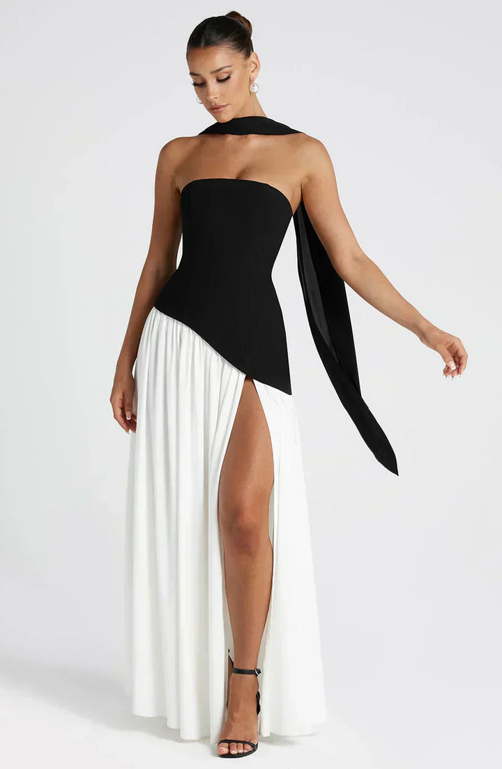 Mara | Strapless High-Slit Formal Maxi Dress