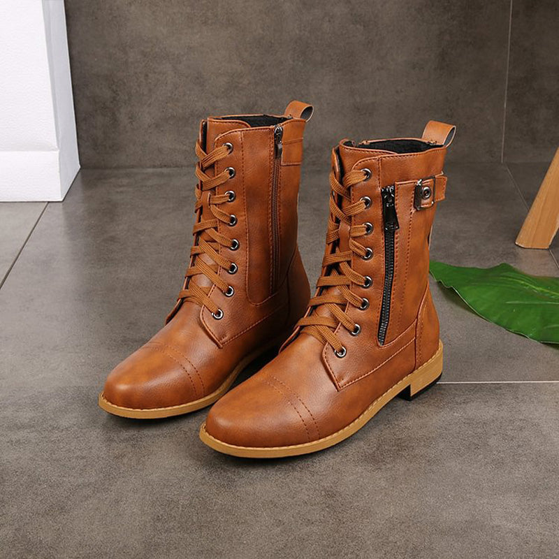Hazel | Women's Combat Lace-Up Boots